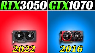 RTX 3050 vs GTX 1070  20 Games Benchmarks [upl. by Ayoted]