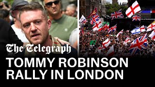 We want our country back Thousands march at Tommy Robinson rally [upl. by Mohr]