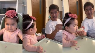 Pauleen Luna NaSHOCK sa Reaksyon ni Baby Mochi ng Pakainin ng SOLID Food ni Vic Sotto ❤️ [upl. by Clari]