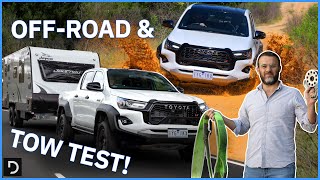 Can The Toyota HiLux GR Tow And Go OffRoad  Indepth Review  Drivecomau [upl. by Tressia371]