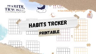 Membuat HABIT TRACKER di Canva  Habit Tracker Printable free Canva [upl. by Mot987]