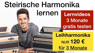 Steirische Harmonika lernen mit Qualität  für Anfänger Neueinsteiger Beginner [upl. by Drue]