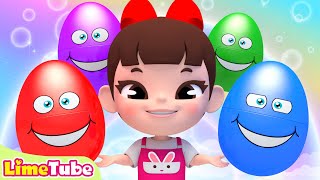 Surprise egg Baby Shark amp Seven Steps more Nursery Rhymes amp Kids Songs  Kindergarten  LimeAndToys [upl. by Spragens]