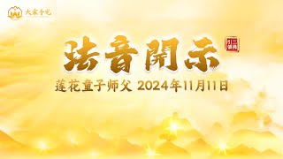 真修实修，开悟佛法（一） 2024年11月11日  法音开示  莲花童子师父  心灵法门 [upl. by Ioves]