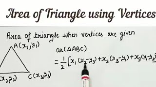 Area of triangle using vertices  Class 10 Ex 73 Example 11 amp Q1 Parti Ch7 Coordinate Geometry [upl. by Gardel]