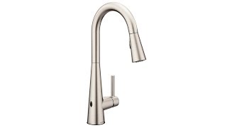 Moen 7864EWSRS Sleek One Handle High Arc Pulldown Kitchen Faucet Featuring Reflex [upl. by Osborne]