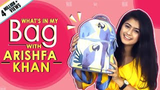 What’s In My Bag With Arishfa Khan  Bag Secrets Revealed  India Forums [upl. by Lilla187]