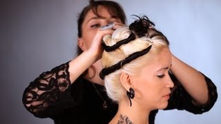 How to Twist amp Pin Hair for a Wig  Special FX Makeup [upl. by Carlye436]