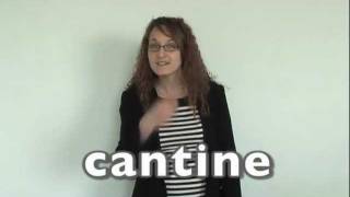 Apprendre la langue des signes LSF  cantine faim soif manger salade café [upl. by Kathrine]