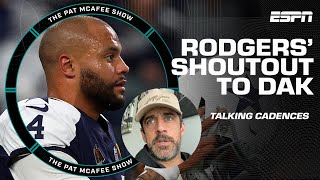 Aaron Rodgers spills WISDOM on Dak Prescotts Here We Go call amp more cadences 🧠  Pat McAfee Show [upl. by Hart548]