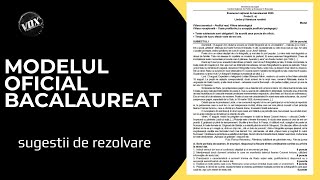 Modelul oficial Bacalaureat 2025 sugestii de rezolvare [upl. by Harriette]