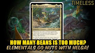 New Beans Energy Slayer With Helga and Elementals  Timeless BO3 Ranked  MTG Arena [upl. by Fritzie]