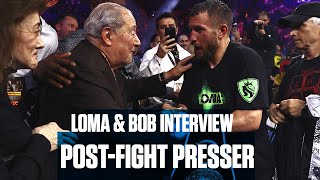 Bob Arum Praises Vasiliy Lomachenko In PostFight Presser [upl. by Maghutte287]