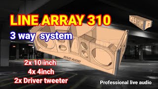 Skema box Line array 10 inch 3 way 2x10 inch 4x 4 inch 2x Driver Tweeter [upl. by Amilah]