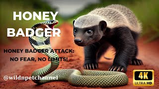 Honey Badger Attack No Fear No Limits [upl. by Ahsilat]