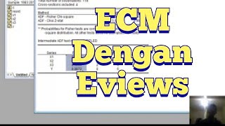 Tutorial ecm error correction model dengan Eviews [upl. by Mages703]