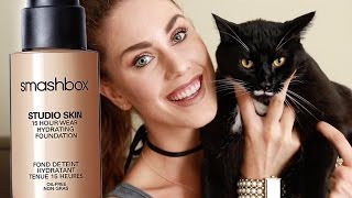 Smashbox Studio Skin Foundation  Concealer FOUNDATION TESTED  REVIEW During NYFW [upl. by Annayoj]