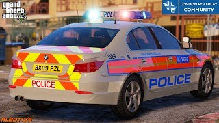 GTA5 Roleplay Armed Response  BMW E60 Pursuit amp Lost MC Stop  London Roleplay Community 26 UKGTA [upl. by Ymaral717]