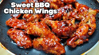 BBQ Chicken Wings Sweet BBQ Chicken Wings [upl. by Schiro]