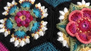 Fridas Flowers blanket 2 Мой второй плед крючком [upl. by Kissel]