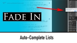 How to use AutocompleteLists in Fade In [upl. by Nyberg]