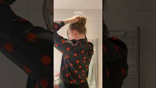 slicked back hair everyday hairstyle hairtutorial slickback sleekbun messybunhairstyle [upl. by Rasaec]