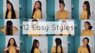 How to style Box Braid like a Pro 12 easy styles [upl. by Fasto]