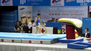 Ri Se Gwang vault 2012 asian gymnastic game filmed by 绵羊 [upl. by Veedis]