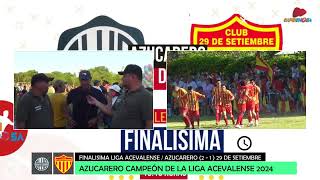 Entrevista 1  Sportivo Azucarero Campeón Liga Acevalense 2024 [upl. by Noyrb]