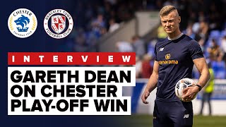 INTERVIEW Gareth Dean on Brackley Towns playoff semifinal win against Chester [upl. by Bacchus346]