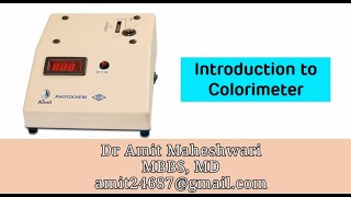 Introduction to Colorimeter  Demonstration of Colorimeter Practical  Beer Lamberts Law [upl. by Annauj]