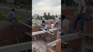 Install purlins in preparation for mezzanine construction shorts construction building khuontv [upl. by Joni525]