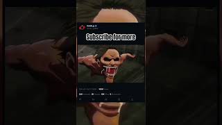 anime attack on Titan first transformation 🥵😈👹 short  trending  viral  shortremix [upl. by Dulsea]