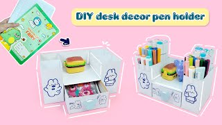 Full Cách Làm Kệ Decor Cắm Bút từ Bìa Vở Ôli  Cách Làm Tủ decor bàn học  Minigame 20 [upl. by Balch]