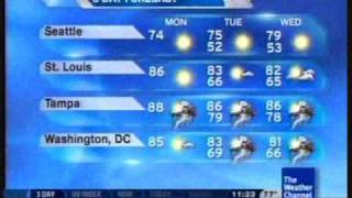 The Weather Channel Day Planner audio problems  62909  1122am [upl. by Andrew381]