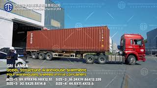 Steel structure warehouse loading for shipping [upl. by Nallaf]