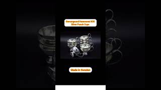 Stenungsund Hammered 830 Silver Punch Cups Made in Sweden [upl. by Leafar]