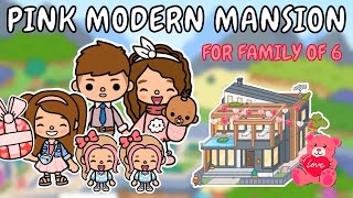 💗 Pink Modern Mansion 💗 Valentines Day Inspired Toca Boca House Ideas 😍 TOCA GIRLZ [upl. by Jerry]