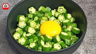 Okra Egg Snacks  Okra Fry  Okra and Egg Recipe  Ladies Finger Egg Recipe [upl. by Maynard722]