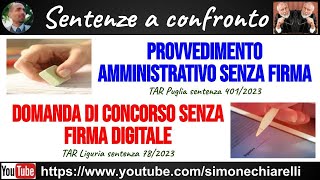 Sentenze a confronto i provvedimenti vanno firmati e le domande dei concorsi 842023 [upl. by Elleimac180]