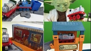 Thomas amp Friends Take N Play Stanley Sodor Paint amp Repair Shop Train Sets [upl. by Yauqram495]