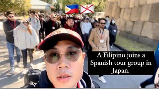 Un filipino se une a un grupo de turistas hispanohablantes en Japón japan philippines [upl. by Ajssatan]