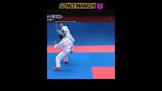 Amazing Mawashi Geri  Karate kumite tournament  WKF shorts karate ziyagha martialarts combat [upl. by Mollee139]