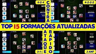 Melhores Formações para Contra Ataque Rápido  eFootball 2024 Mobile 😍 Formação 4123 [upl. by Aneeg]