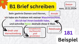 Waschmaschine wurde spät geliefert B1 Brief schreiben Wichtige Redemittel germanlevelb1 [upl. by Py]