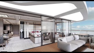 Flythru video of The RitzCarlton Yacht Collections first ultralux superyacht Evrima [upl. by Annadiana]