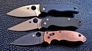 Spyderco Shaman VS PM2 VS Manix 2 [upl. by Holden162]