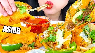 ASMR CHEESY BIRRIA TACOS CARNE ASADA TACOS amp CRUNCHY GORDITA MUKBANG  Eating Show  ASMR Phan [upl. by Vorfeld23]