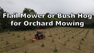 Flail Mower vs Bush Hog for Orchard Mowing  Deleks Leo 180 Build amp 30 Hour Review  Kubota M4062 [upl. by Atinrev]