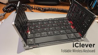 iClever Foldable Wireless Keyboard  Review [upl. by Nibaj]